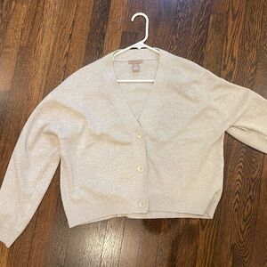 Women's Cream Cardigan Sweater
